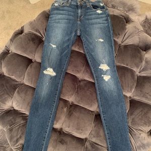 Distressed Joe’s skinny leg jeans